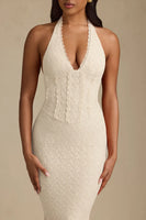 Eternal Elegance Lace Halter Dress