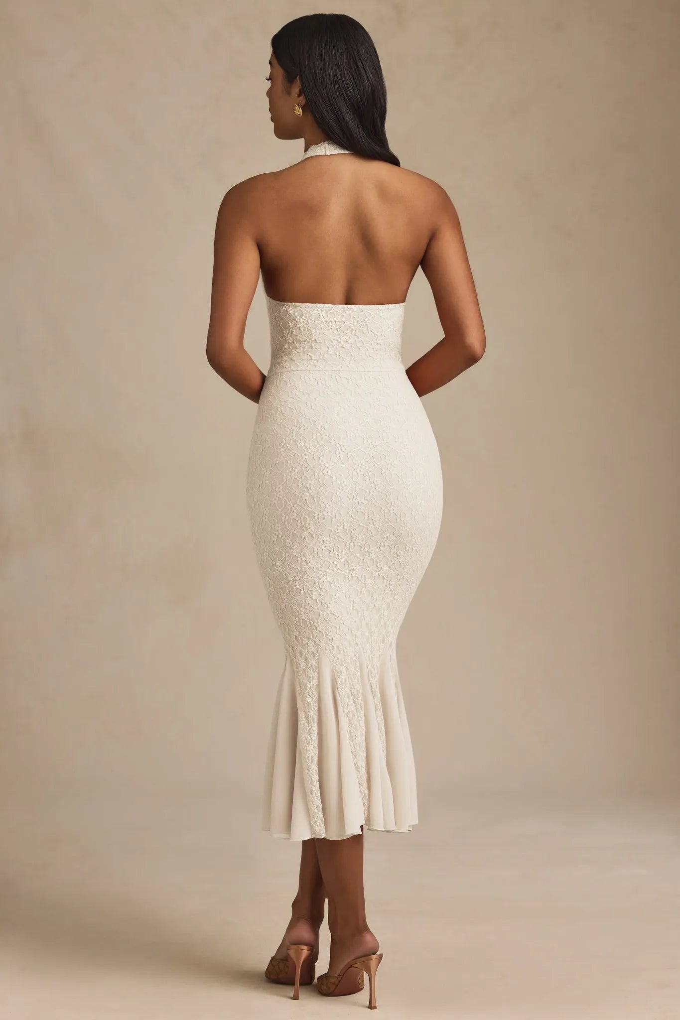 Eternal Elegance Lace Halter Dress
