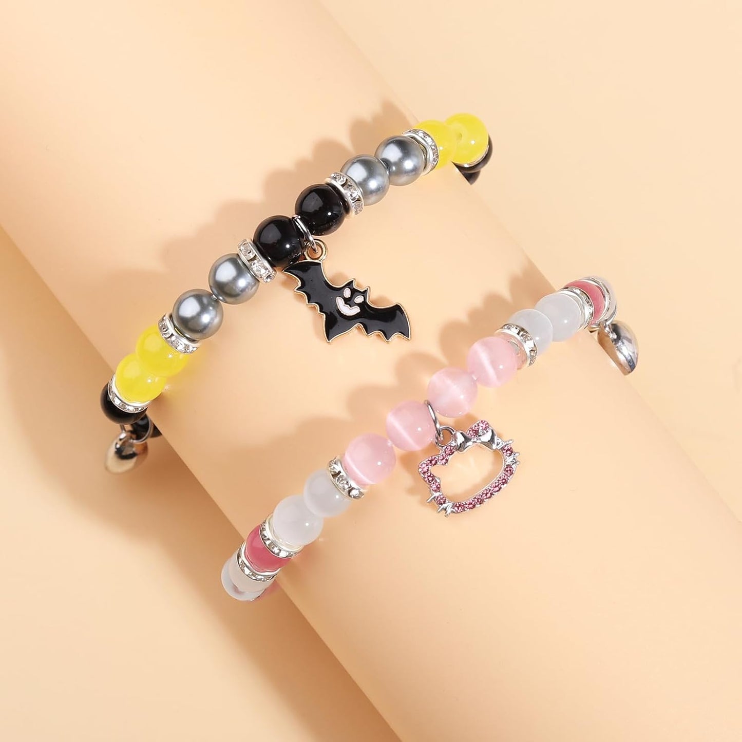 Bat & Hello Kitty Magnetic Couples Bracelets-Luxandluxy
