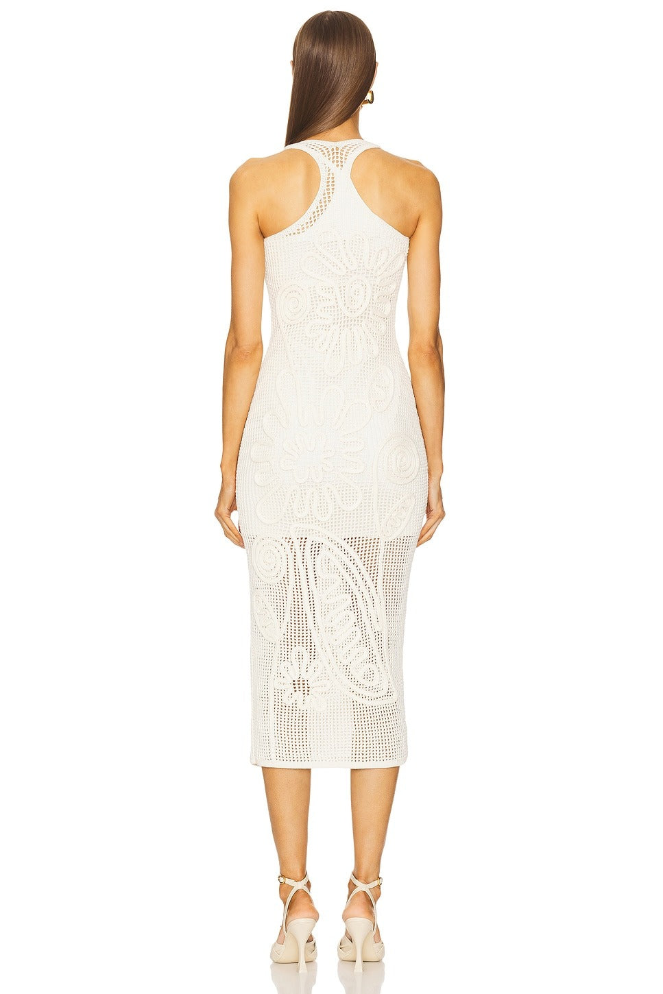 Fantasy Flower Net Midi Dress