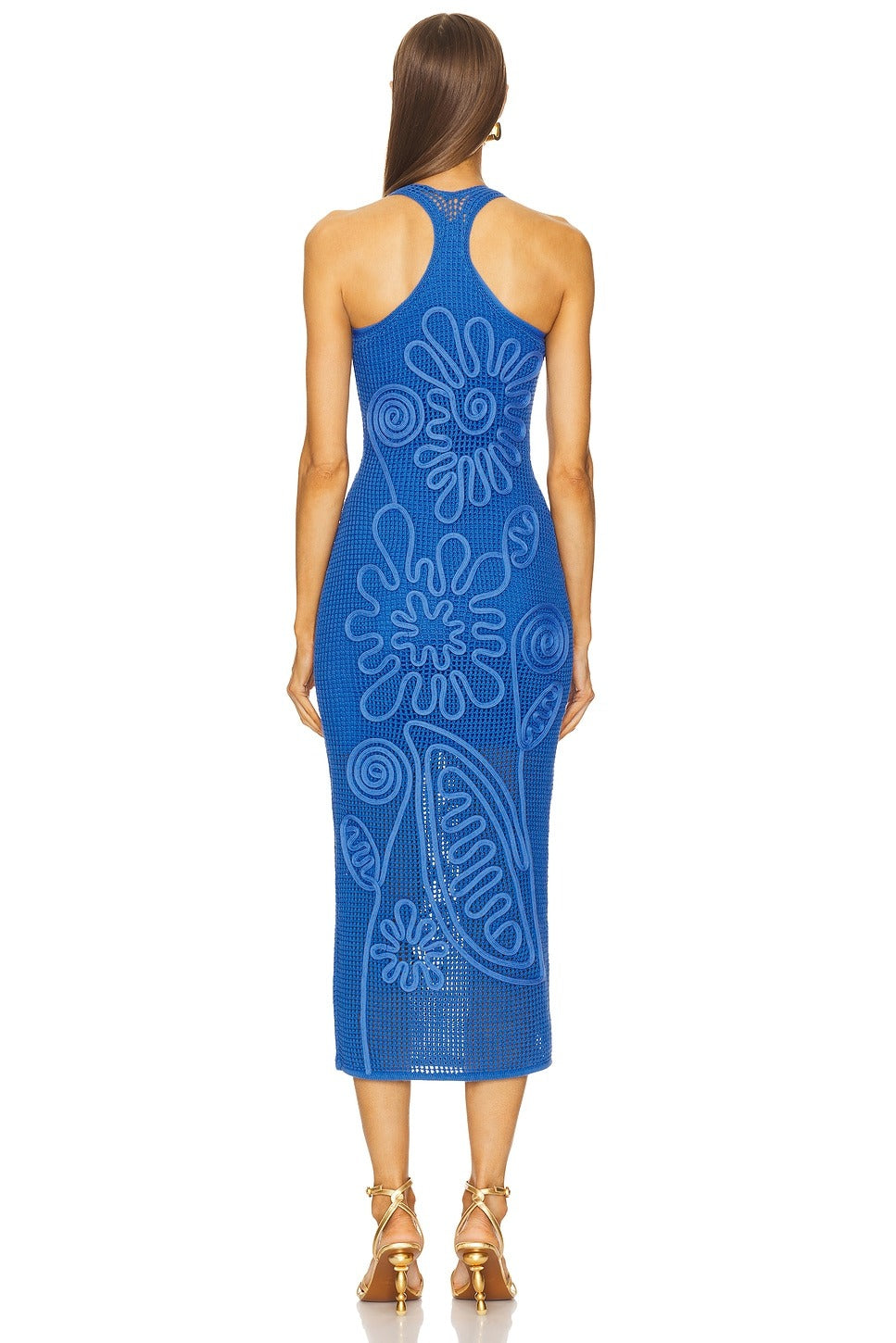 Fantasy Flower Net Midi Dress