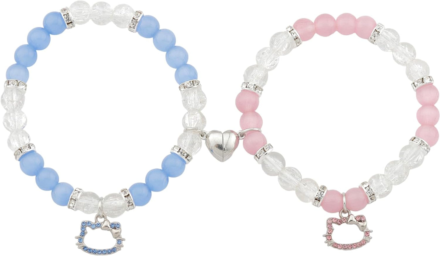 Hello Kitty Magnetic Beaded Friendship Bracelets-Luxandluxy