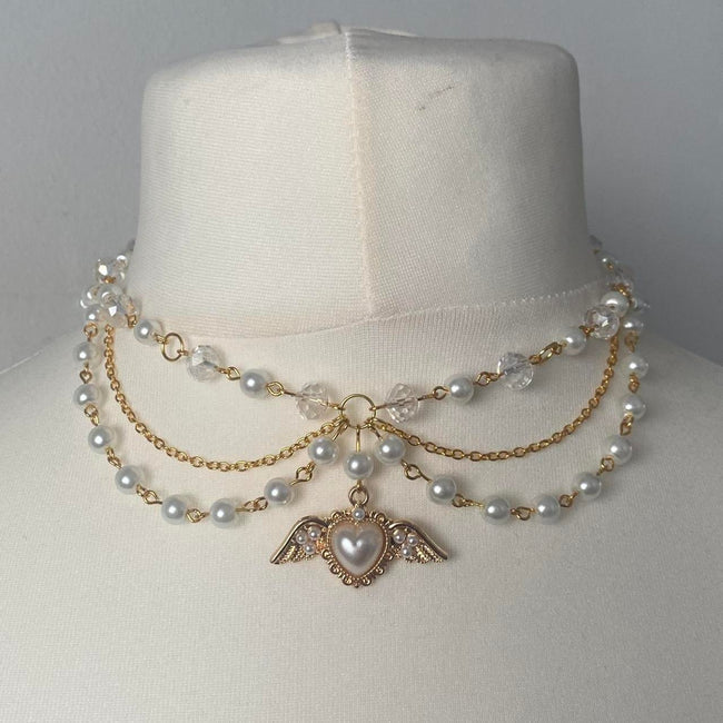 Rosary Victorian Romantic Necklace-Luxandluxy