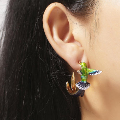 Hummingbird Shaped Earrings