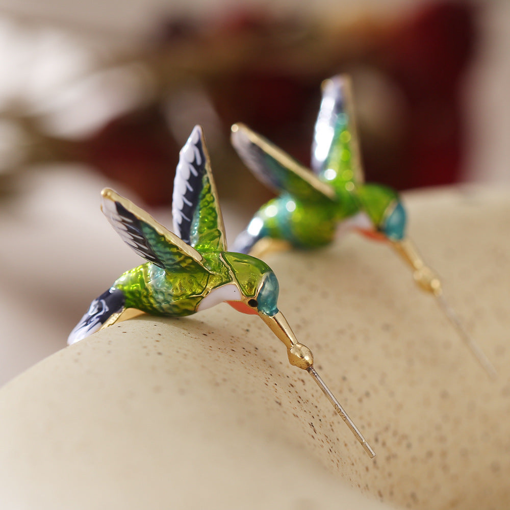 Hummingbird Shaped Earrings