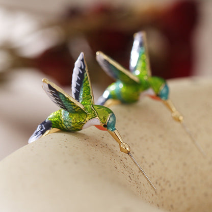 Hummingbird Shaped Earrings