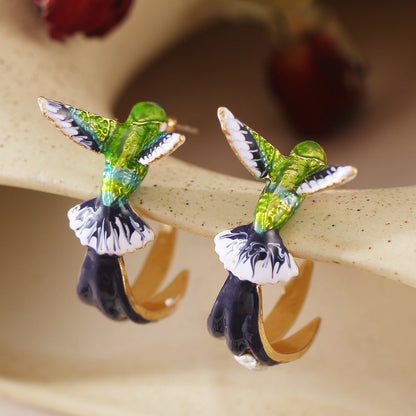 Hummingbird Shaped Earrings