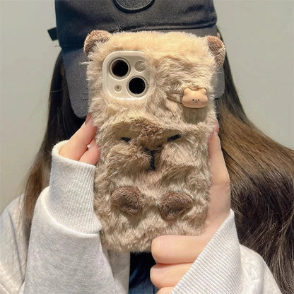 Fluffy Capybara iPhone Case