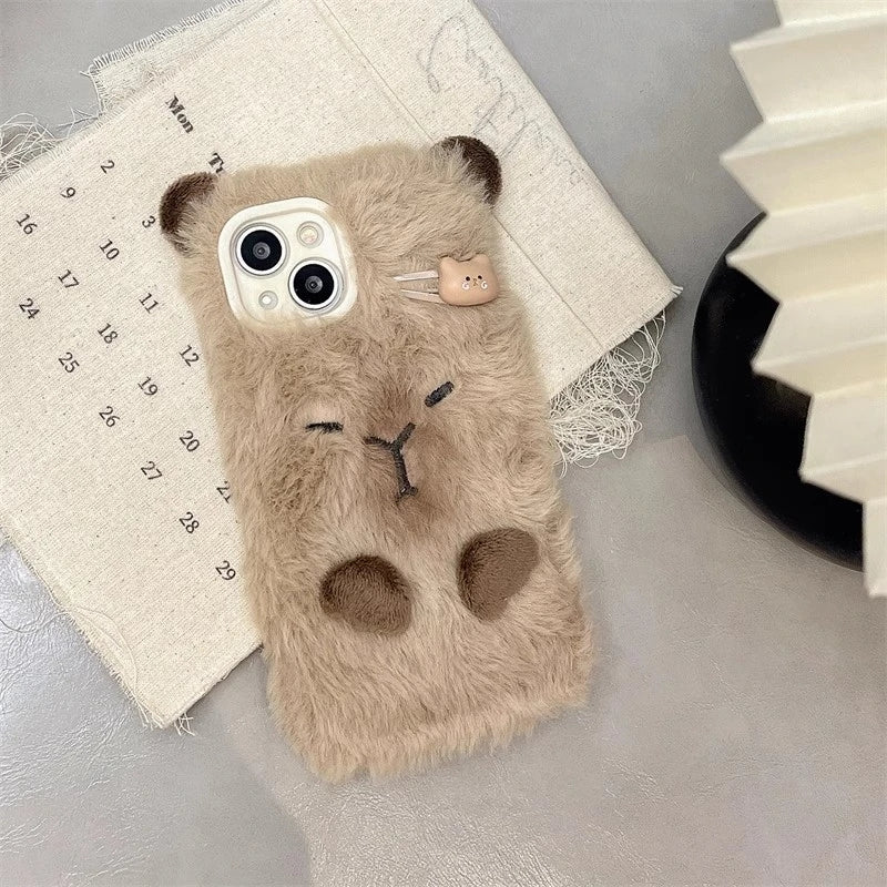 Fluffy Capybara iPhone Case