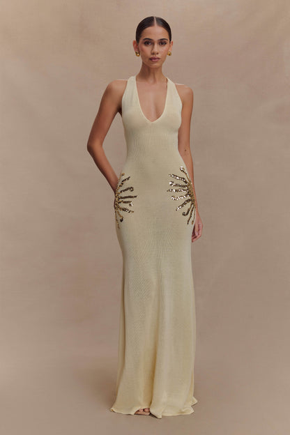 Ellington Knit Maxi Dress With Sequin - Ivory
