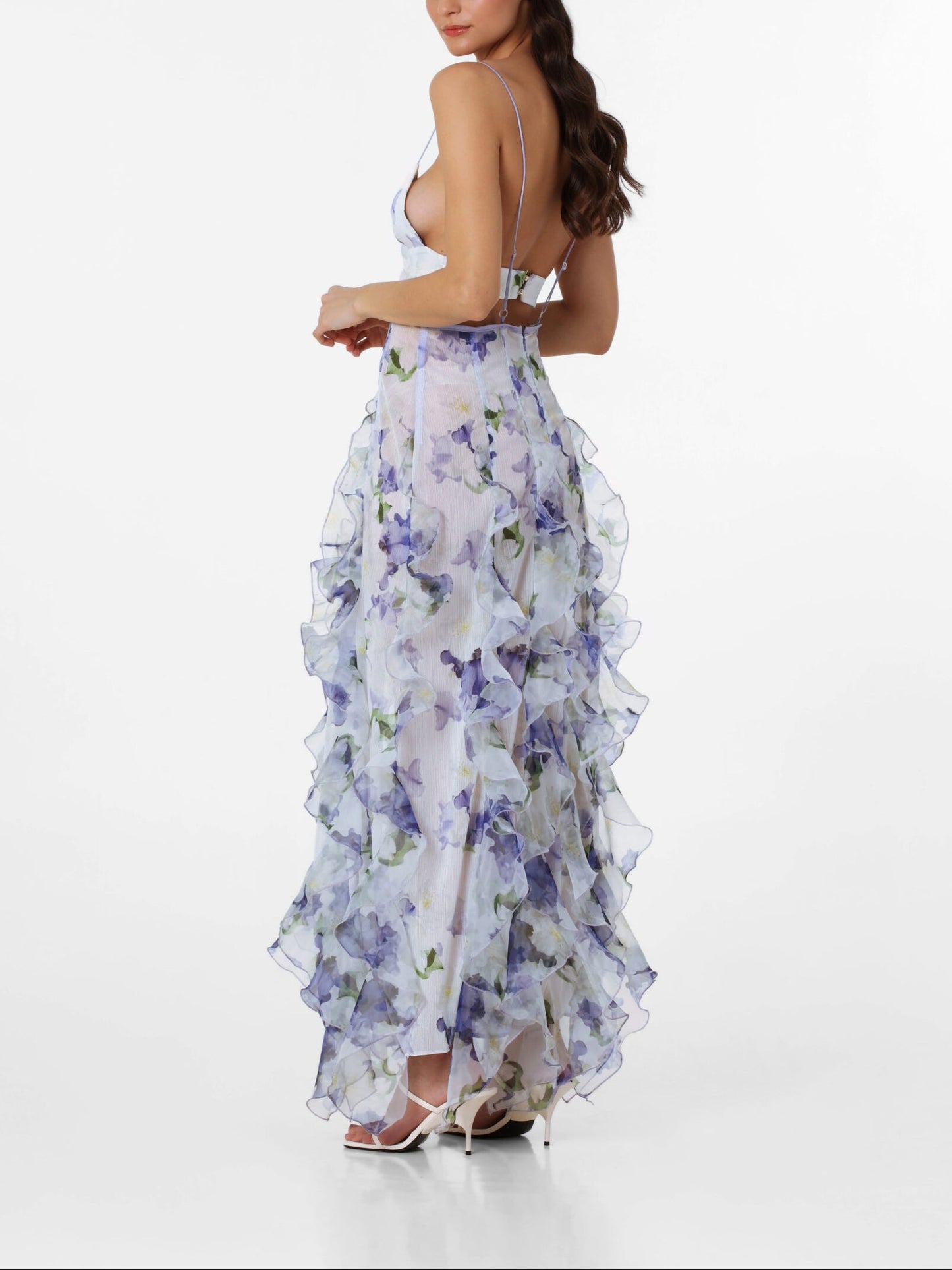 Iris Flower Maxi Dress