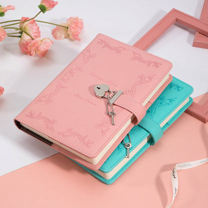 ‘Vintage Style’ Heart Shaped Lock Diary