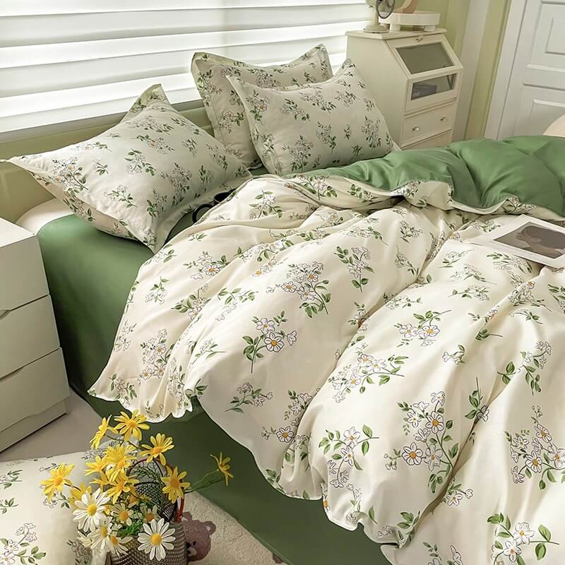 Chamomile Flower Print Bedding Set