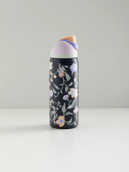 Owala Midnight Garden Floral Water Bottle-Luxandluxy