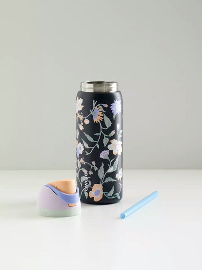 Owala Midnight Garden Floral Water Bottle-Luxandluxy