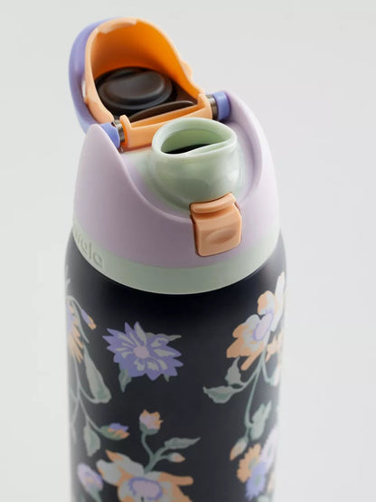 Owala Midnight Garden Floral Water Bottle-Luxandluxy