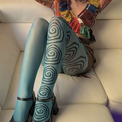 Spiral Pattern Pantyhose