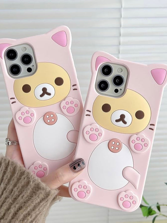 Kawaii Bear Cat iPhone Case