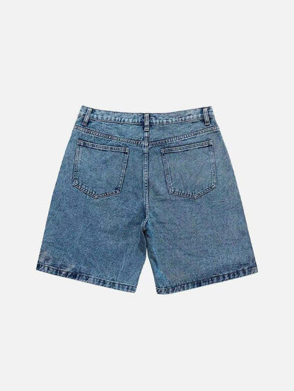 Center Star Patchwork Jorts