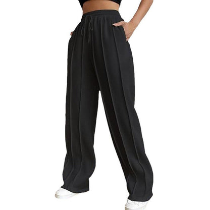 Low Rise Paneled Wide Leg Sweatpants