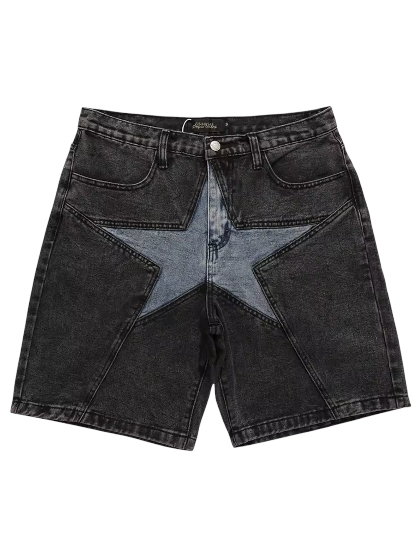 Center Star Patchwork Jorts