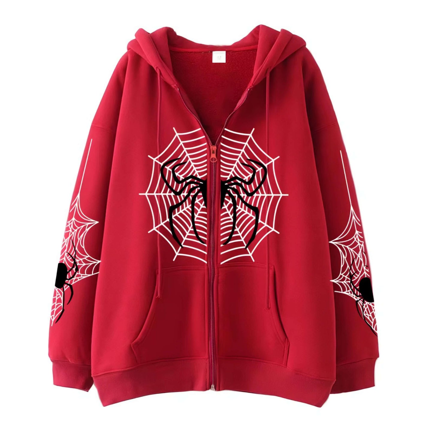 Spider Zip Up Y2K Hoodie