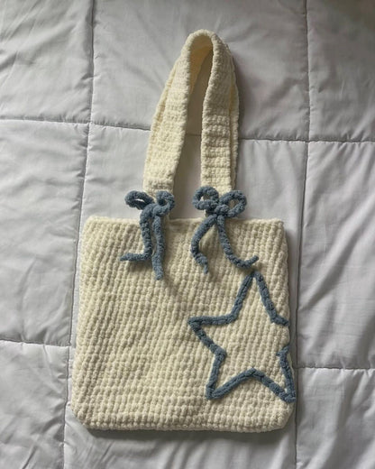 Chunky Star Bow Crochet Bag