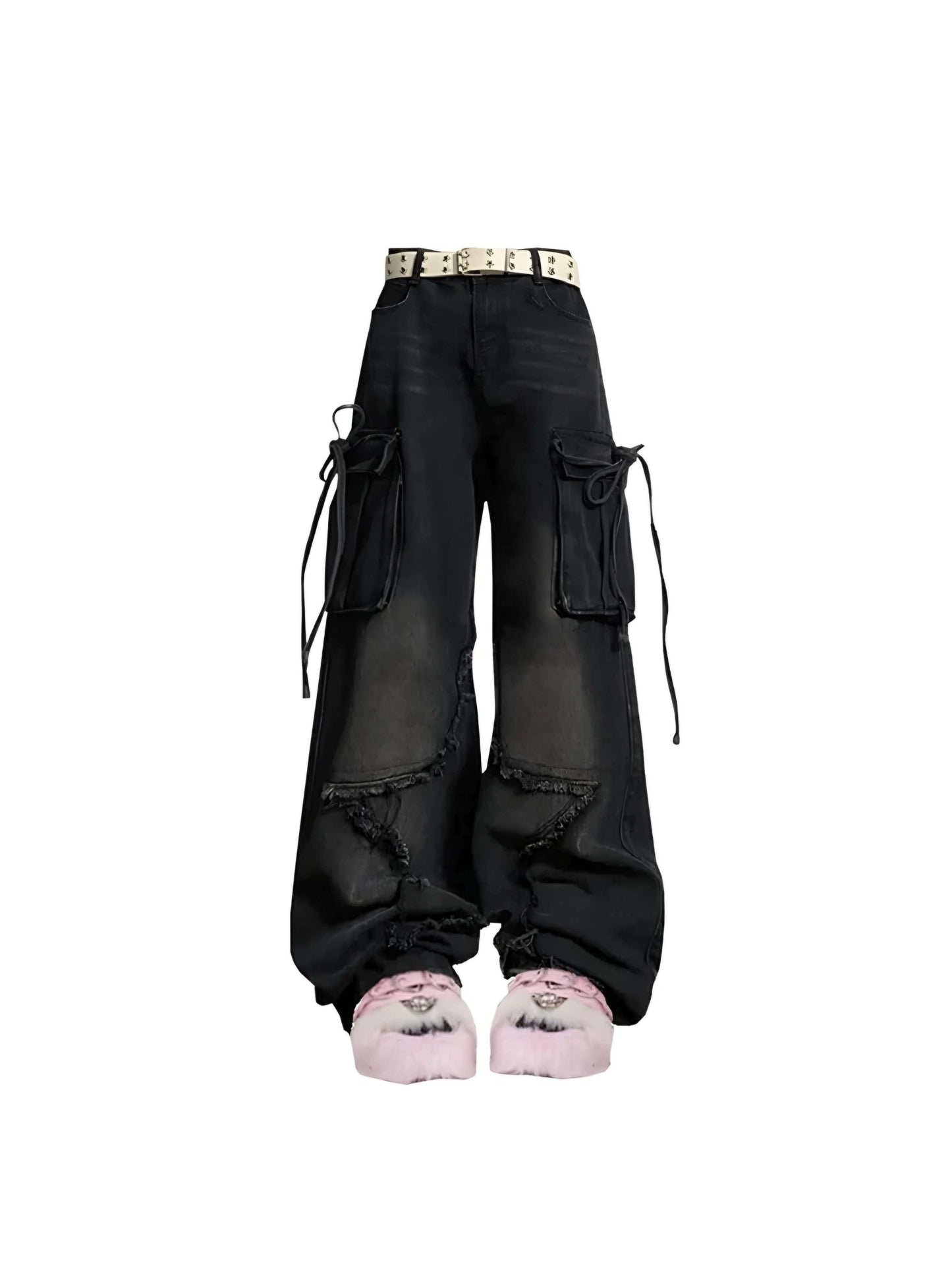 Star Raw Edge Baggy Cargo Jeans