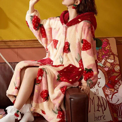 Soft & Cozy Strawberry Robe