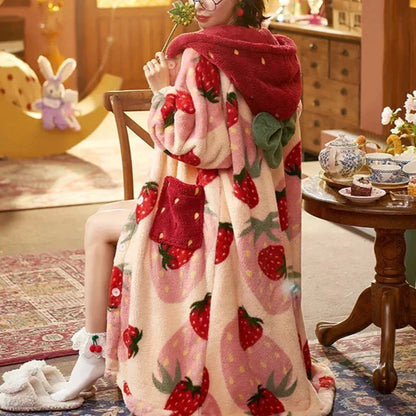 Soft & Cozy Strawberry Robe