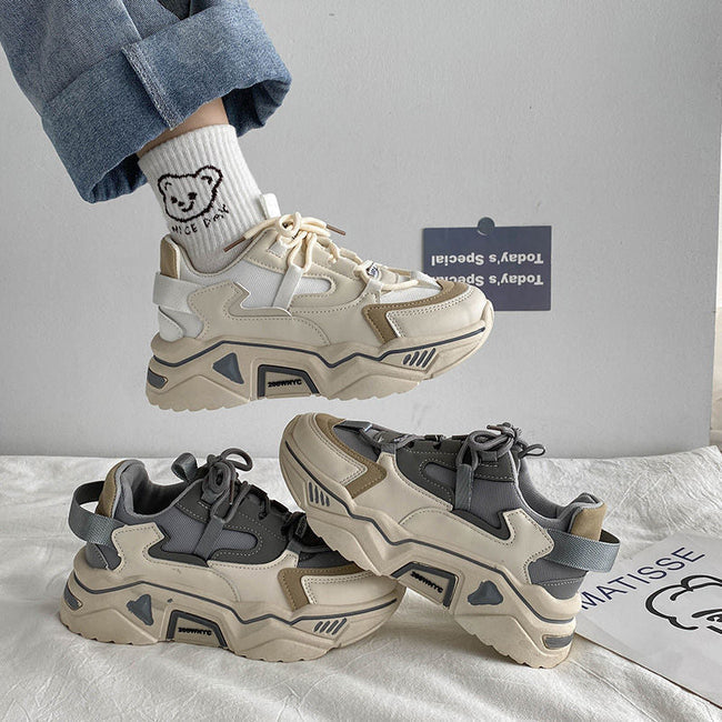 Aesthetic Fashion Platform Sneakers-Luxandluxy