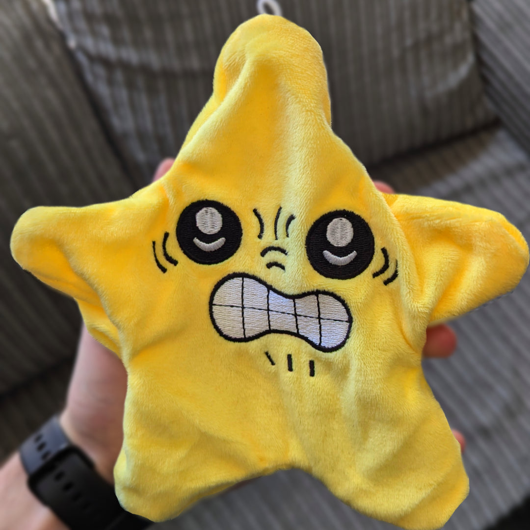 Angry Moving Star Plush-Luxandluxy