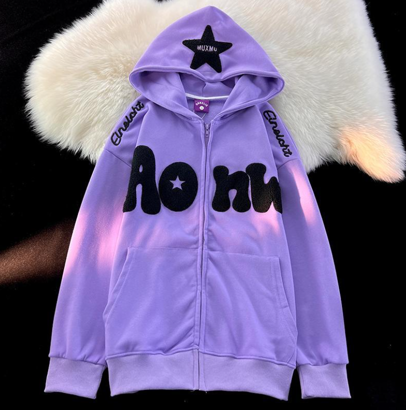 'Aonw' Star Hoodie-Luxandluxy