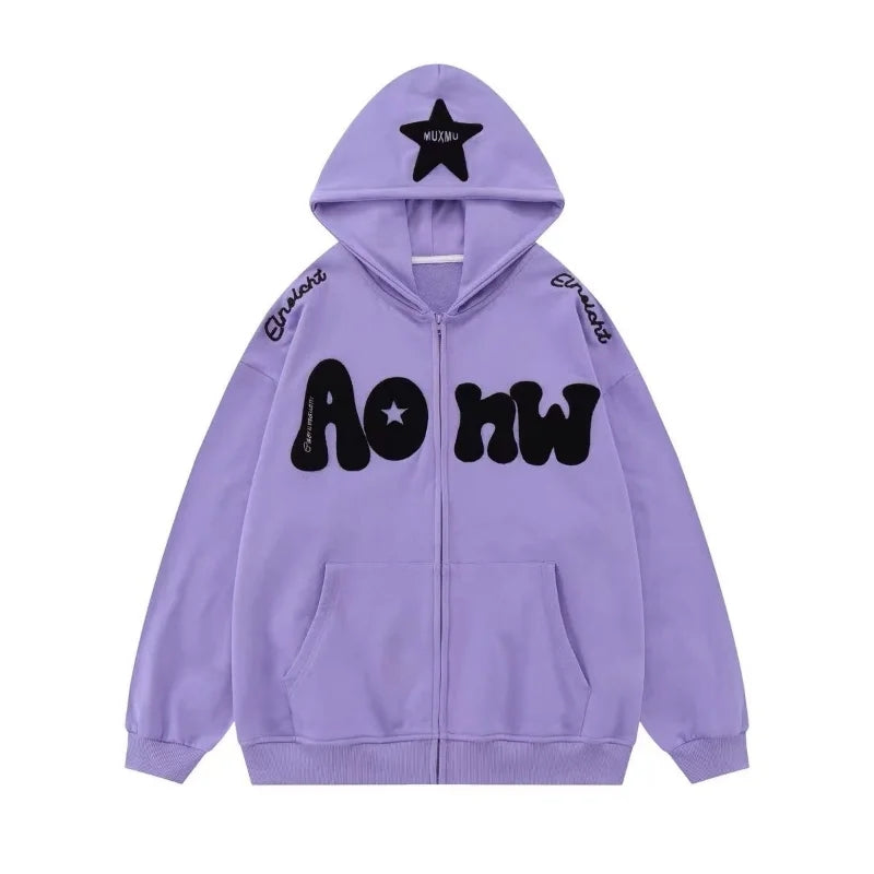 'Aonw' Star Hoodie-Luxandluxy