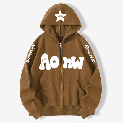 'Aonw' Star Hoodie-Luxandluxy