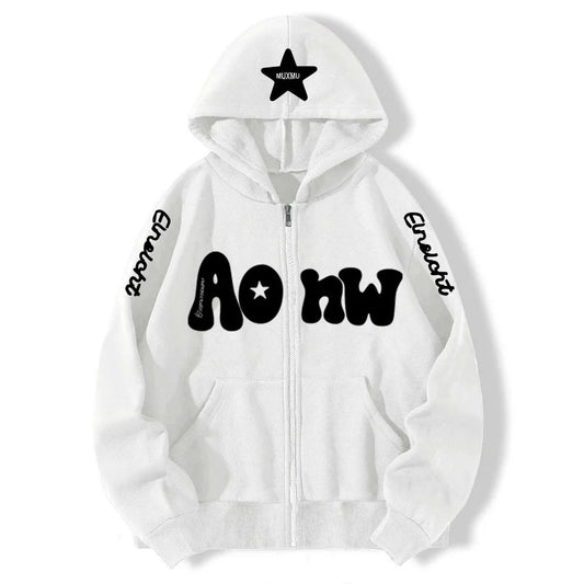 'Aonw' Star Hoodie-Luxandluxy