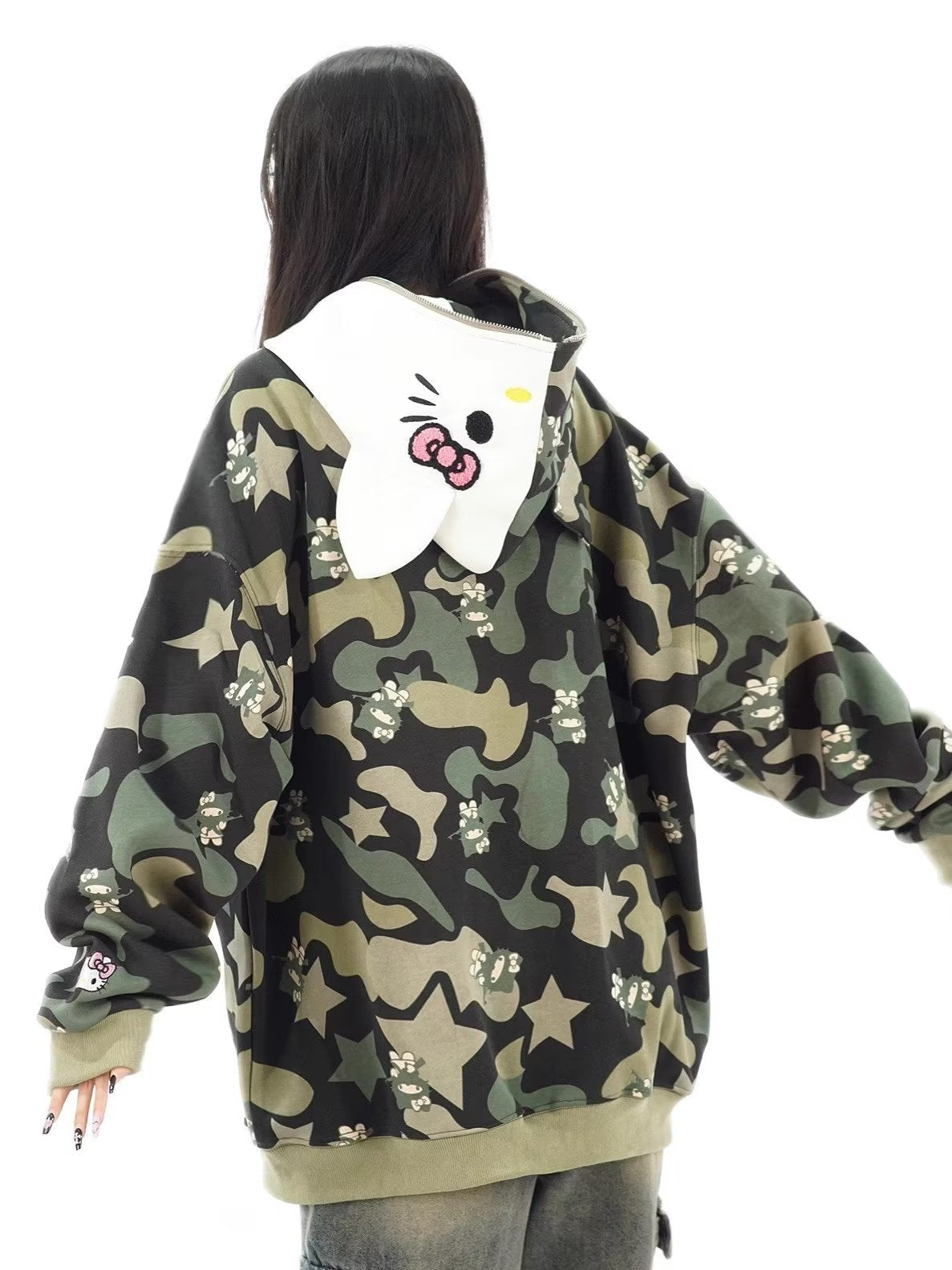 Armed Hello Kitty Camo Hoodie-Luxandluxy