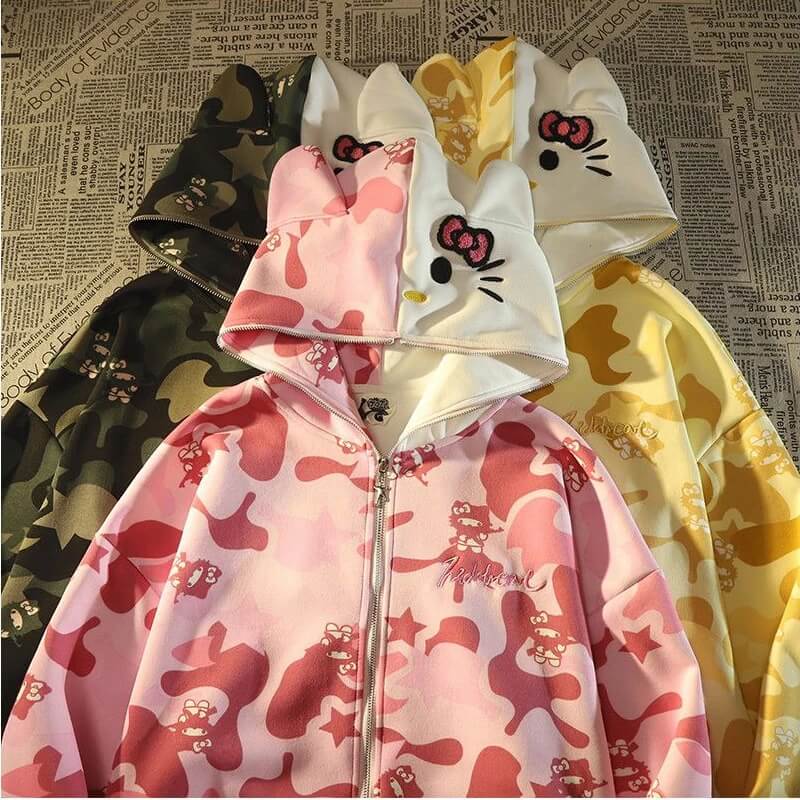 Armed Hello Kitty Camo Hoodie-Luxandluxy