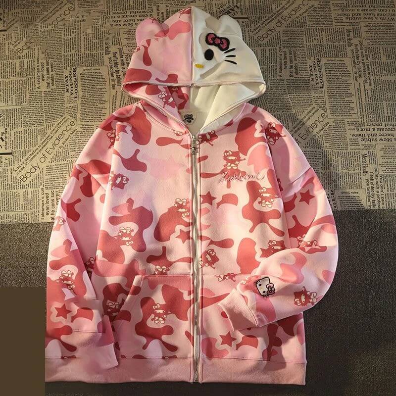 Armed Hello Kitty Camo Hoodie-Luxandluxy