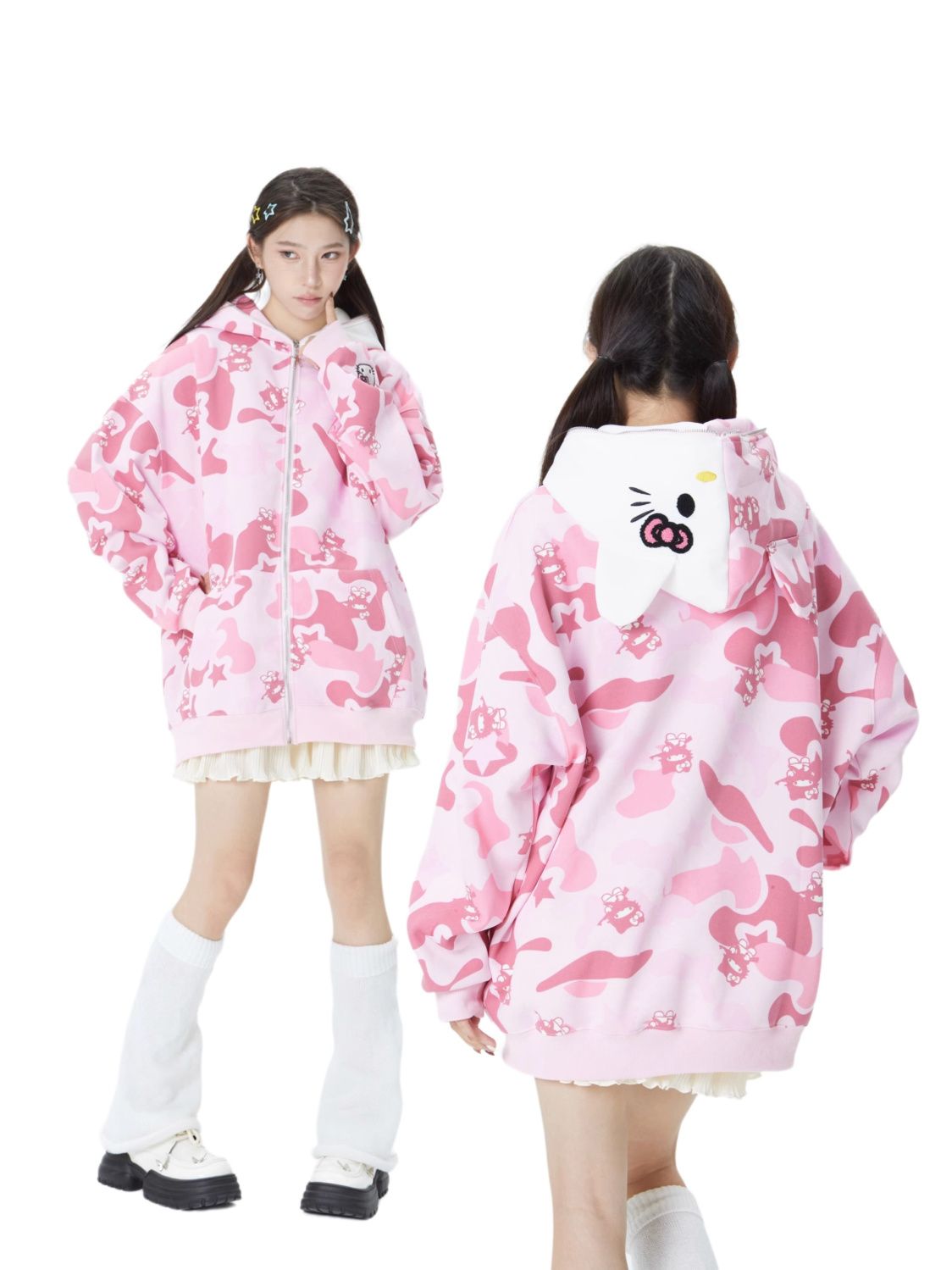 Armed Hello Kitty Camo Hoodie-Luxandluxy