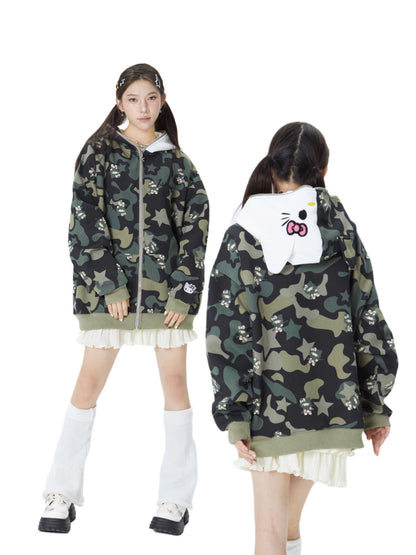 Armed Hello Kitty Camo Hoodie-Luxandluxy