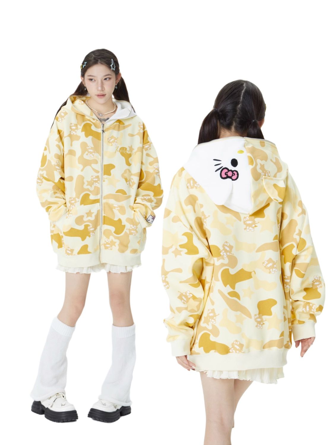 Armed Hello Kitty Camo Hoodie-Luxandluxy