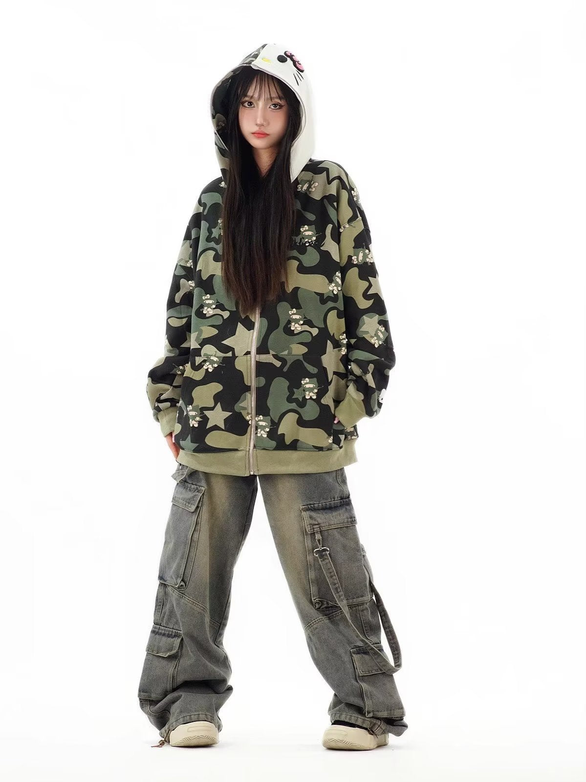 Armed Hello Kitty Camo Hoodie-Luxandluxy