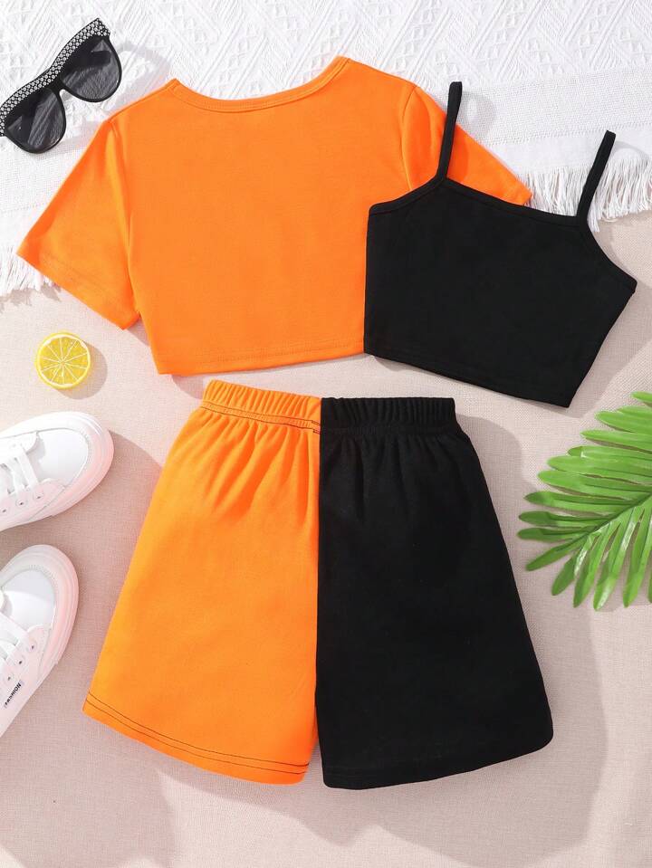 'Baby' Vest Shorts & Tank Top 3Pcs Set-Luxandluxy