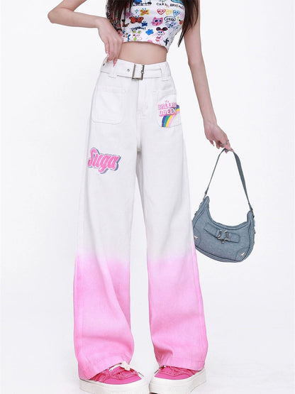 Baggy Acubi High Waist Denim Pants-Luxandluxy