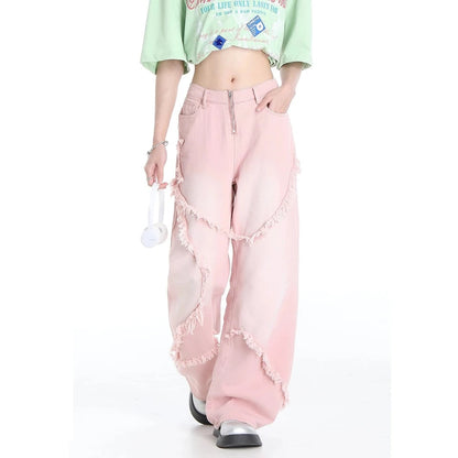 Baggy Acubi High Waist Denim Pants-Luxandluxy