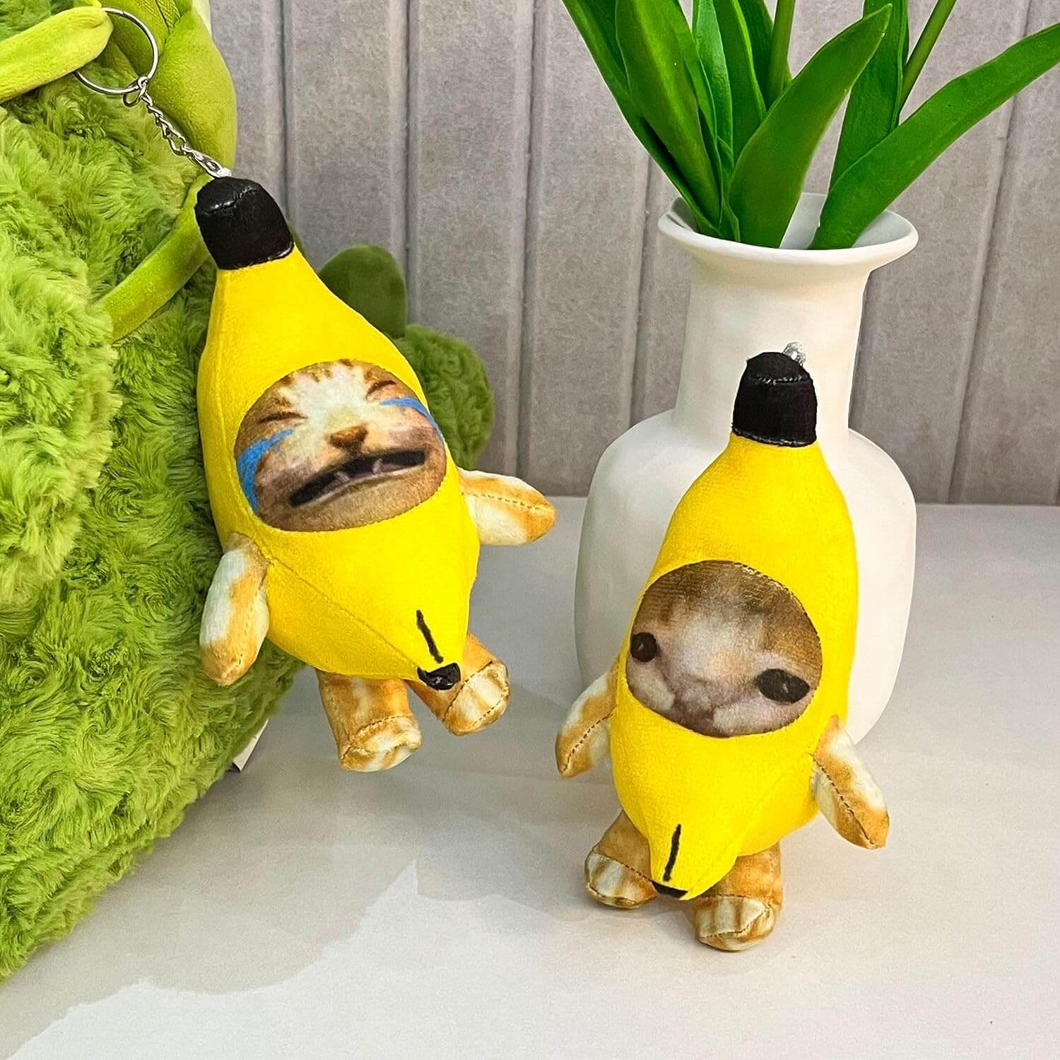 Banana Cat Plushies (2 Pair)-Luxandluxy