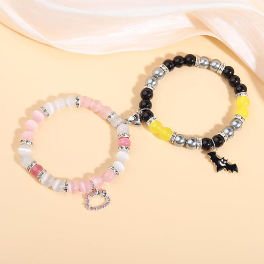 Bat & Hello Kitty Magnetic Couples Bracelets-Luxandluxy