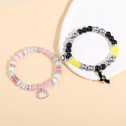 Bat & Hello Kitty Magnetic Couples Bracelets-Luxandluxy