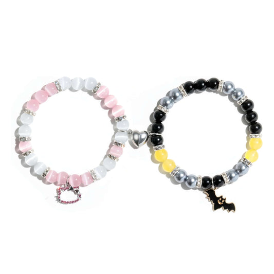 Bat & Hello Kitty Magnetic Couples Bracelets-Luxandluxy